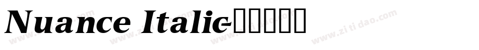 Nuance Italic字体转换
